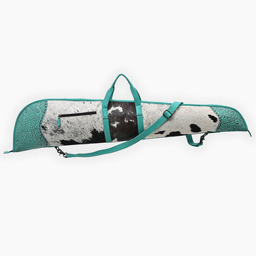 American Darling Hair on Hand Tooled Genuine Western Leather Gun Case| Shoulder Bag Case with Adjustable Strap